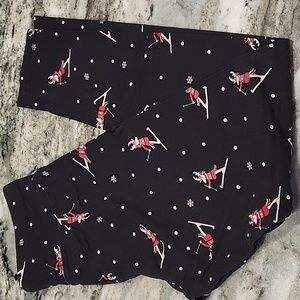 Girls Justice 18/20 black winter moose skiing ski leggings